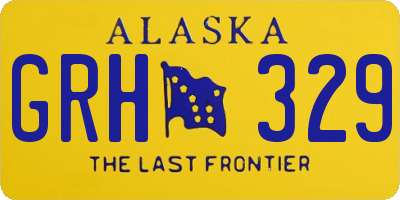 AK license plate GRH329