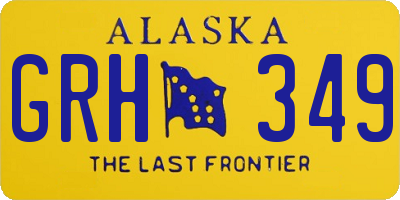 AK license plate GRH349