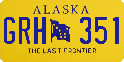 AK license plate GRH351