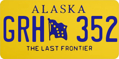 AK license plate GRH352