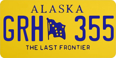 AK license plate GRH355