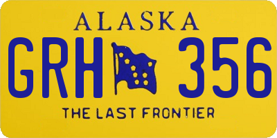 AK license plate GRH356