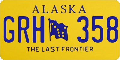 AK license plate GRH358