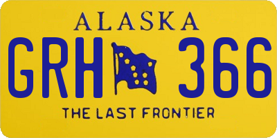 AK license plate GRH366