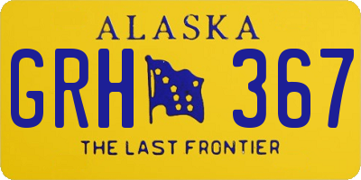 AK license plate GRH367
