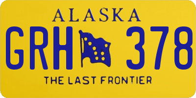 AK license plate GRH378