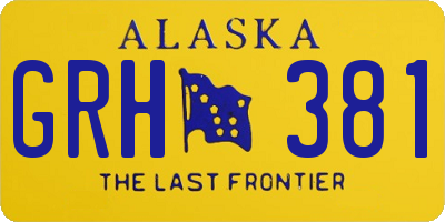 AK license plate GRH381