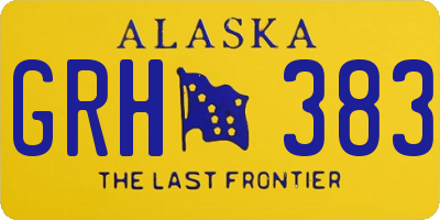 AK license plate GRH383