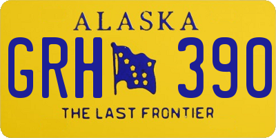 AK license plate GRH390