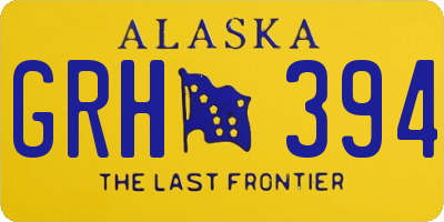 AK license plate GRH394