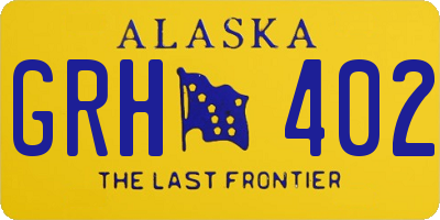 AK license plate GRH402