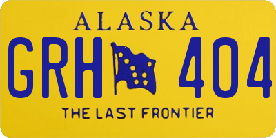 AK license plate GRH404