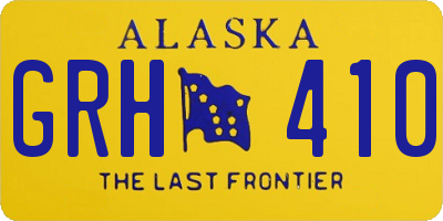 AK license plate GRH410