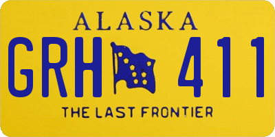 AK license plate GRH411