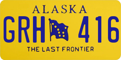 AK license plate GRH416