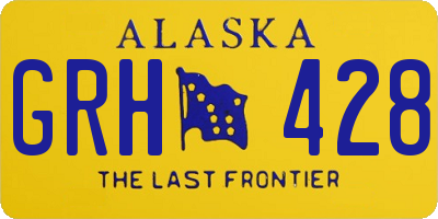 AK license plate GRH428