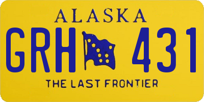 AK license plate GRH431