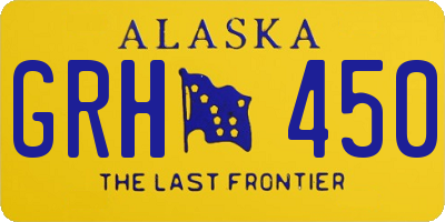AK license plate GRH450
