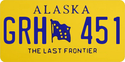 AK license plate GRH451