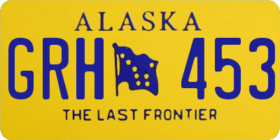 AK license plate GRH453