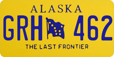 AK license plate GRH462