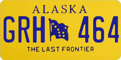 AK license plate GRH464