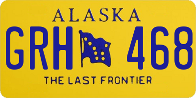 AK license plate GRH468