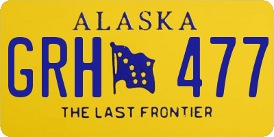 AK license plate GRH477