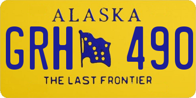 AK license plate GRH490