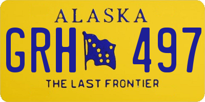 AK license plate GRH497