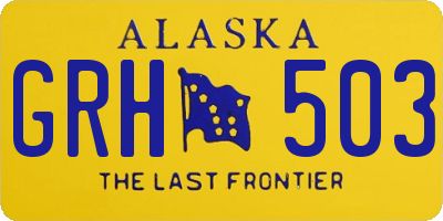 AK license plate GRH503