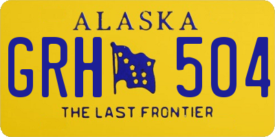 AK license plate GRH504