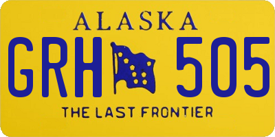 AK license plate GRH505