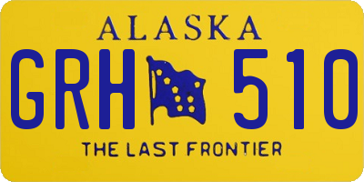 AK license plate GRH510