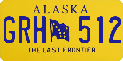 AK license plate GRH512