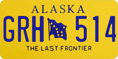 AK license plate GRH514