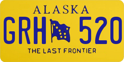 AK license plate GRH520