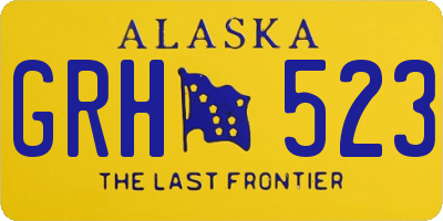 AK license plate GRH523