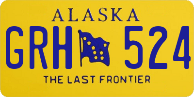 AK license plate GRH524