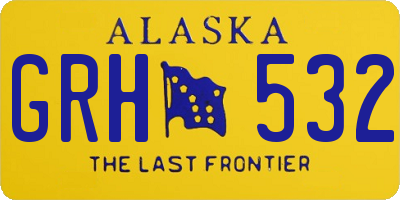 AK license plate GRH532