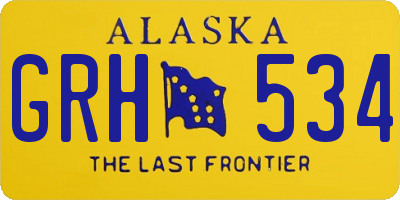 AK license plate GRH534