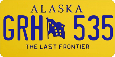 AK license plate GRH535