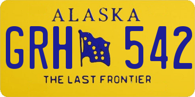 AK license plate GRH542