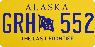 AK license plate GRH552