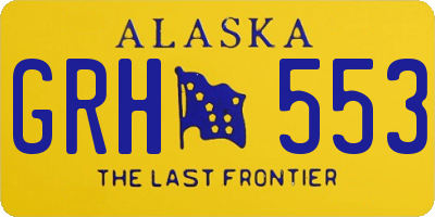 AK license plate GRH553
