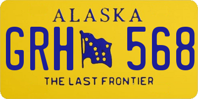 AK license plate GRH568