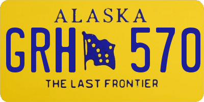 AK license plate GRH570