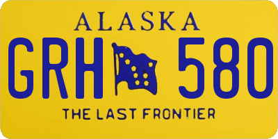AK license plate GRH580