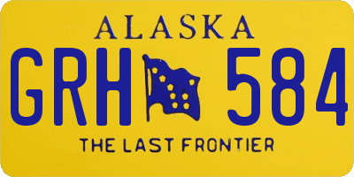 AK license plate GRH584