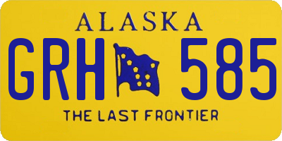 AK license plate GRH585